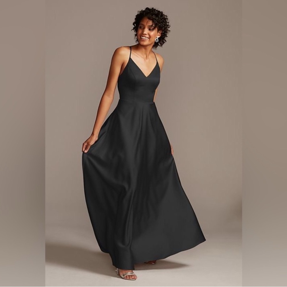 Black Bridesmaids Dress with pockets
